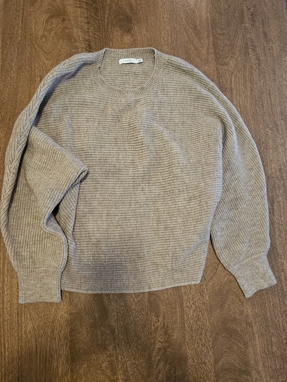 Lush Women's Crewneck Sweater in Taupe